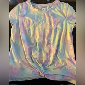 Girls size large, dream, your goals, tie-dye shirt